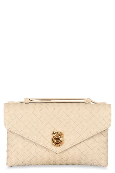 BOTTEGA VENETA BOTTEGA VENETA KNOT LOCK LEATHER CROSSBODY BAG