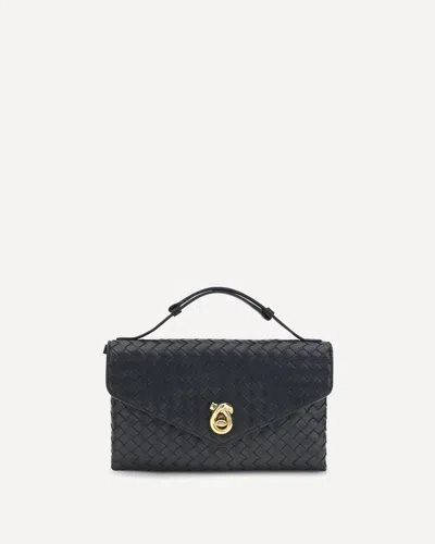 Bottega Veneta Knot Lock Shoulder Bag In Black