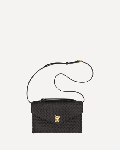 Bottega Veneta Knot Lock Shoulder Bag In Brown