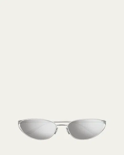 BOTTEGA VENETA KNOT METAL CAT-EYE SUNGLASSES
