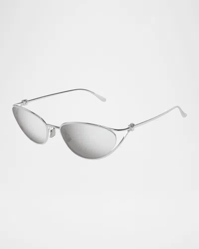 BOTTEGA VENETA KNOT METAL CAT-EYE SUNGLASSES