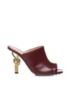 Bottega Veneta Grape Nappa Leather Knot Mules In Red