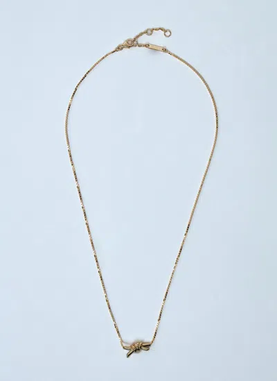 Bottega Veneta Knot Necklace In Gold
