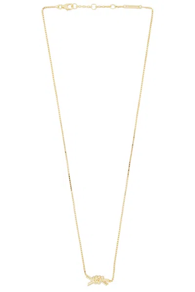 Bottega Veneta Knot Necklace In Gold