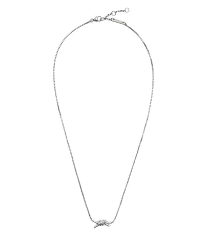 Bottega Veneta Knot Necklace In Gray