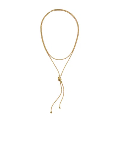 Bottega Veneta Knot Necklace In Gold