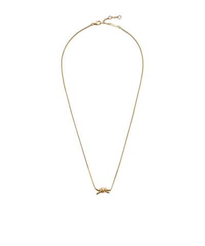 Bottega Veneta Adjustable Length Knot Detail Necklace In Grey