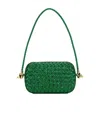 Bottega Veneta Knot On Strap Shoulder Bag In Green