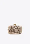 Bottega Veneta Knot Python Minaudiere In Roccia