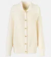 Bottega Veneta Women Cream Stretch Cotton Blend Cardigan In White