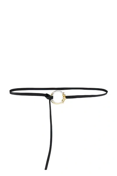 Bottega Veneta Knot Ring Belt In Black