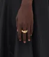 Bottega Veneta Knot Ring In Silver/yellow Gold