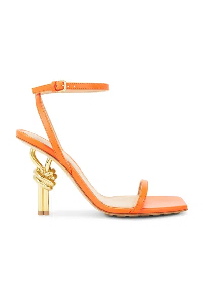 Bottega Veneta Knot Sandal In New Orange