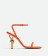 Bottega Veneta Knot Sandal In New Orange