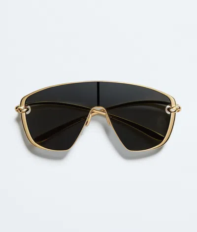 Bottega Veneta Knot Shield Sunglasses In Black