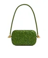 Bottega Veneta Knot Intreccio Small Shoulder Bag In Green