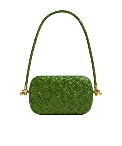 Bottega Veneta Woman Handbag Military Green Size - Leather
