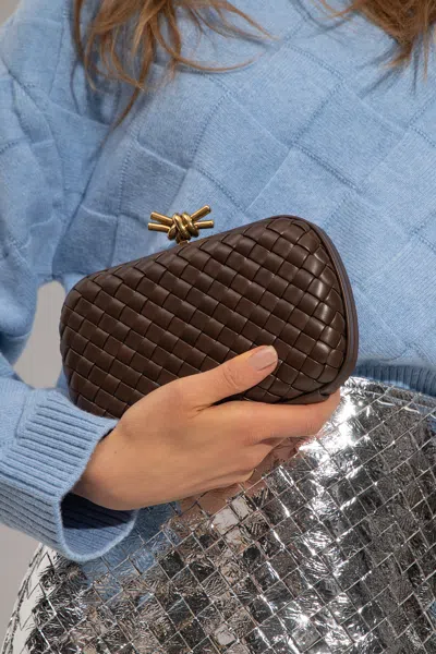 Bottega Veneta ‘knot Small' Clutch In Brown