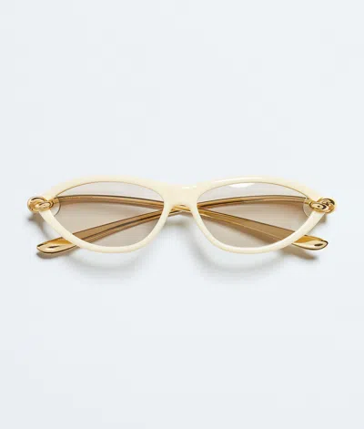Bottega Veneta Knot Sonnenbrille In Cat-eye-form In Blue