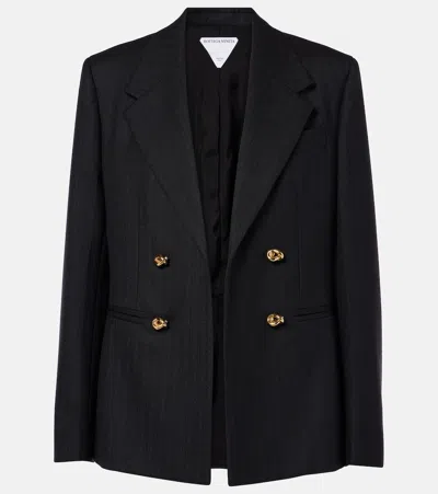 BOTTEGA VENETA KNOT STRIPED WOOL BLAZER