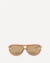 Bottega Veneta Women Knot Sunglasses In Gold