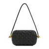 Bottega Veneta Dark Green Knot With Strap Lamb Leather Clutch In Green