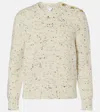 Bottega Veneta Button-detailed Ribbed Wool-blend Sweater In White