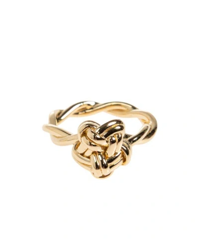 Bottega Veneta Knot-motif Ring In Gold