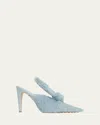 Bottega Veneta Knotted Calf Hair Mule Pumps In Hail