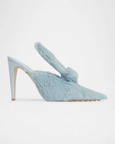BOTTEGA VENETA KNOTTED CALF HAIR MULE PUMPS