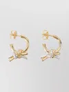 Bottega Veneta Knotted Hoop Earrings In Mixed Metals In Gold