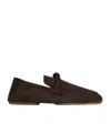 Bottega Veneta Daddy Suede Loafers In Dark Chocolate