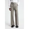 Bottega Veneta Knotted Mélange Trousers In Brown/white/blue
