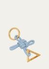 Bottega Veneta Knotted Napa Key Chain In 1729 Ice-gold