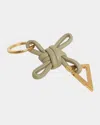Bottega Veneta Knotted Napa Key Chain In Green