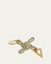 Bottega Veneta Knotted Napa Key Chain In Travertine-gold