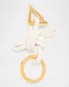 Bottega Veneta Knotted Napa Key Chain In Gold