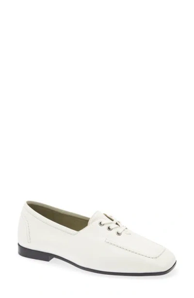 Bottega Veneta Gino Lace-up Leather Shoes In White