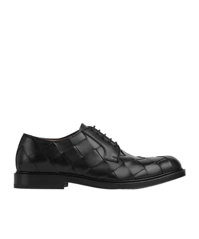 Bottega Veneta Laced Derby Shoes In Black