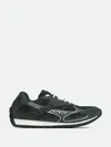 Bottega Veneta Orbit Mesh Running Sneakers Rubber Sole In Green