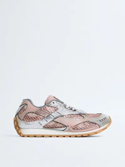 Bottega Veneta Lace-up Sneakers With Logo Padded Tongue And Rubber Sole In Multi