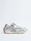 Bottega Veneta Lace-up Sneakers With Technical Fabric Lining And Padded Logo Tongue In White