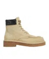 Bottega Veneta Beige Haddock Lace-up Ankle Boots In Nude