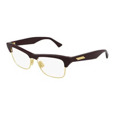 Bottega Veneta Ladies Black Square Eyeglass Frames Bv1100o 003 In Red