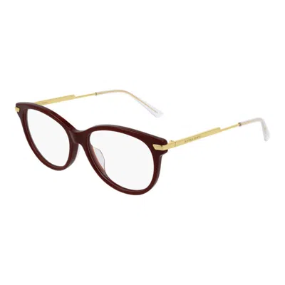 Bottega Veneta Ladies Red Oval Eyeglass Frames Bv1039o 004 In Multi