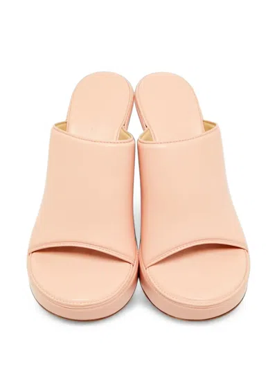 Pre-owned Bottega Veneta Lagoon Bubble Platform Sandals In Pink