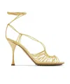 Bottega Veneta Dot Logo High-heeled Sandals In Nude