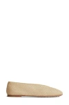 Bottega Veneta Lagoon Intrecciato Ballet Flat In Neutral
