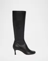 Bottega Veneta Lagoon Nappa Leather Knee-high Boots In Black