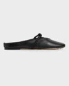 Bottega Veneta Lagoon Nappa Leather Knotted Mary Jane Ballerina Mules In Black